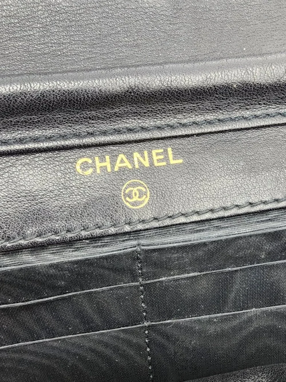 Chanel Vintage Series 3 WOC Leather Black Chain Link Shoulder Bag